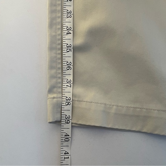 Talbots Chatham Fly Front Ankle Pants - Solid - Curvy Fit Beige XL Size 12 - Picture 10 of 12